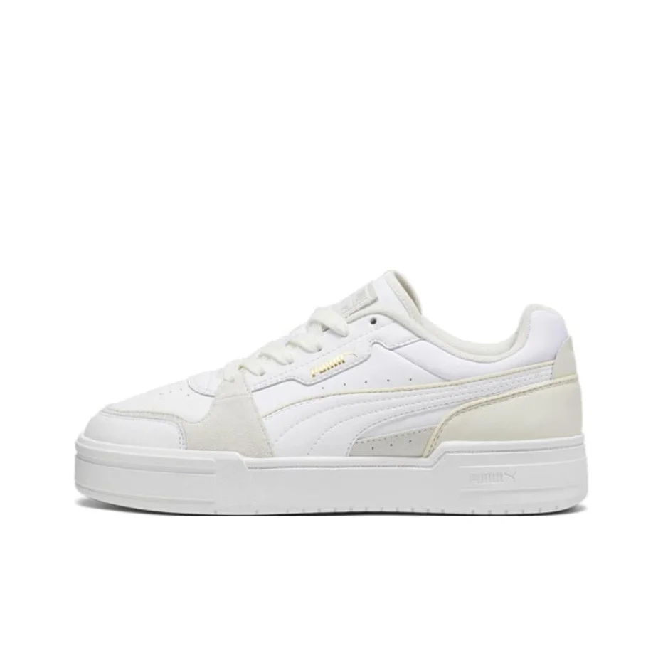 PUMA Ca Pro Abrasion Resistant Low top Skateboard Shoes Unisex White Gray 395203-01