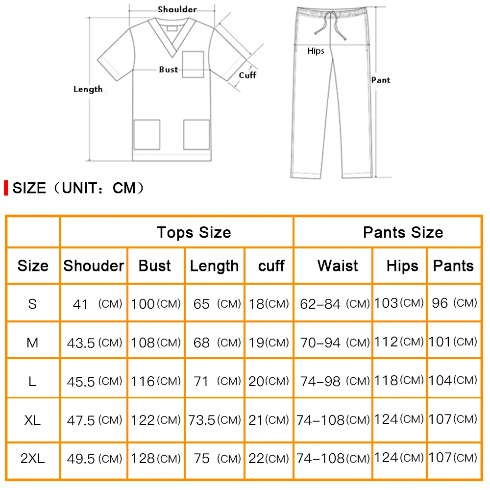 White Short Scrubs Top 3 Pockets Pants Medical Nurse Uniform Lab Coat Straight Leg Trousers Doctor Uniform for Women Spa Outwear