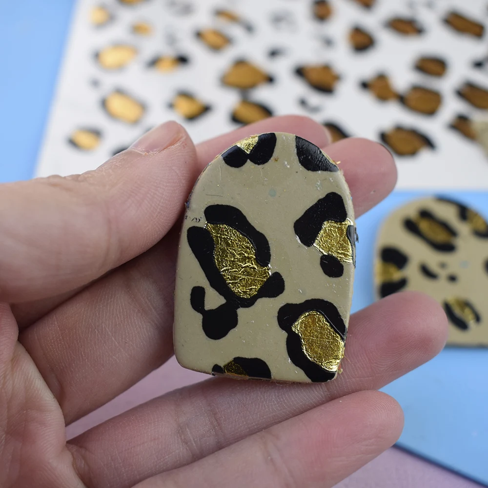 Leopard Tansfer Print Paper for Polymer Clay Texture Ins Designer DIY Clay Jewelry Making Tools Art Hobby Supplies