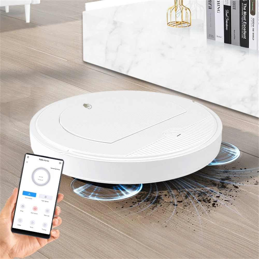 Sweeper Robot Vacuum Cleaner With App Control, Robotic Cleaner Strong Suction, Slim, Low Noise, Ideal for Pet Hair Hard Floor