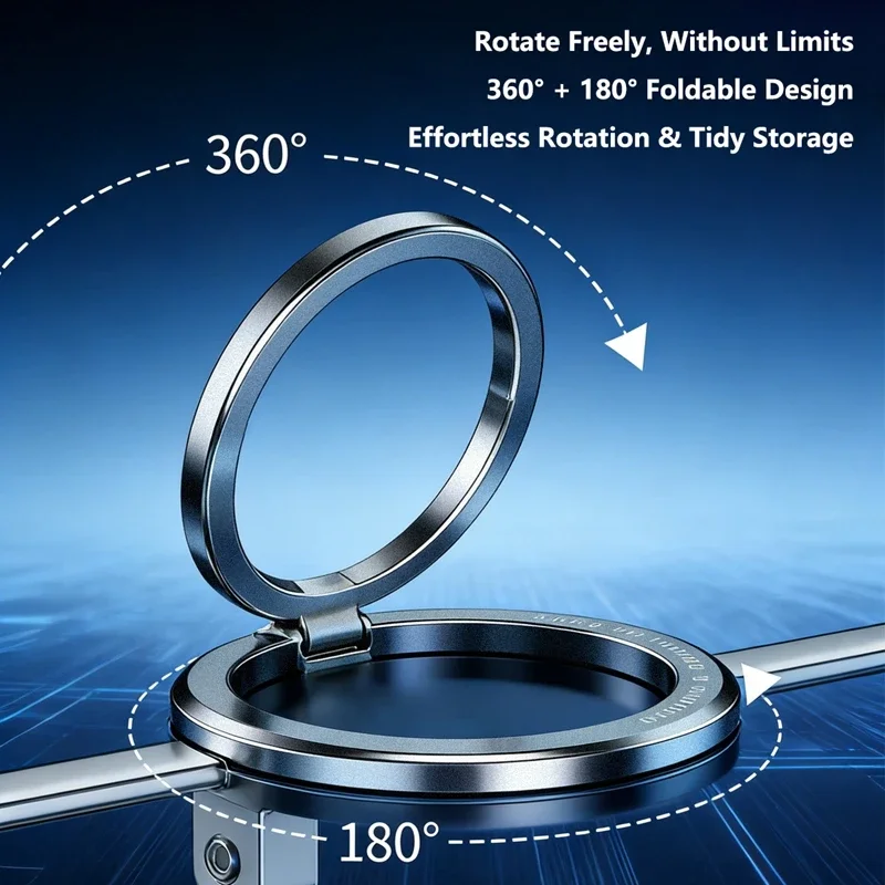 

Magnetic Cell Phone Ring Holder Mobile Phone Bracket Removable Cell Phone Grip Kickstand for iPhone MagSafe Samsung Xiaomi