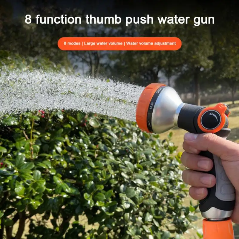 

8 Pattern Garden Water Guns Hose Nozzle Lawn Hose Sprinkle Tools Multifunction Garden High Pressure Sprayer Pipe Tube Nozzle