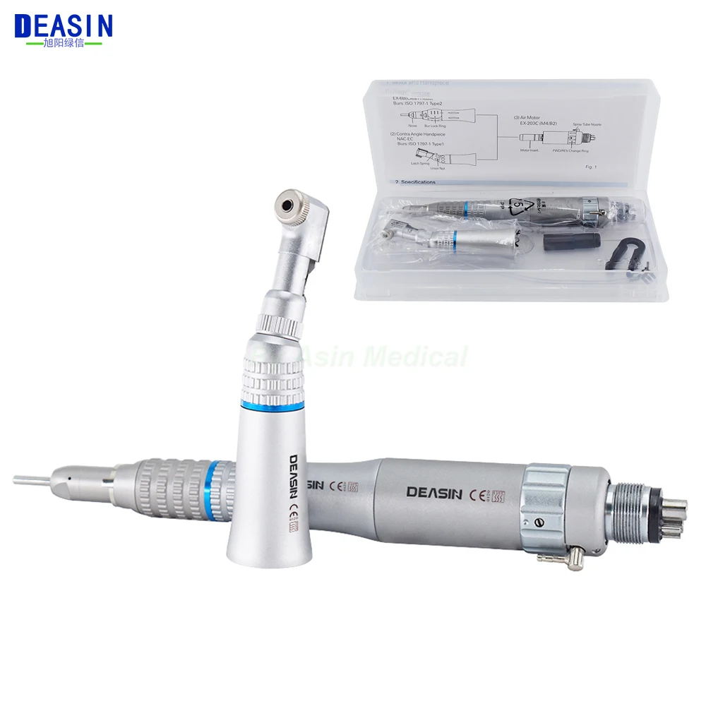 All types Dental Slow Low Speed Handpiece Straight Contra Angle air turbine motor B2/M4 Lab equipment Micromotor Polishing Tool