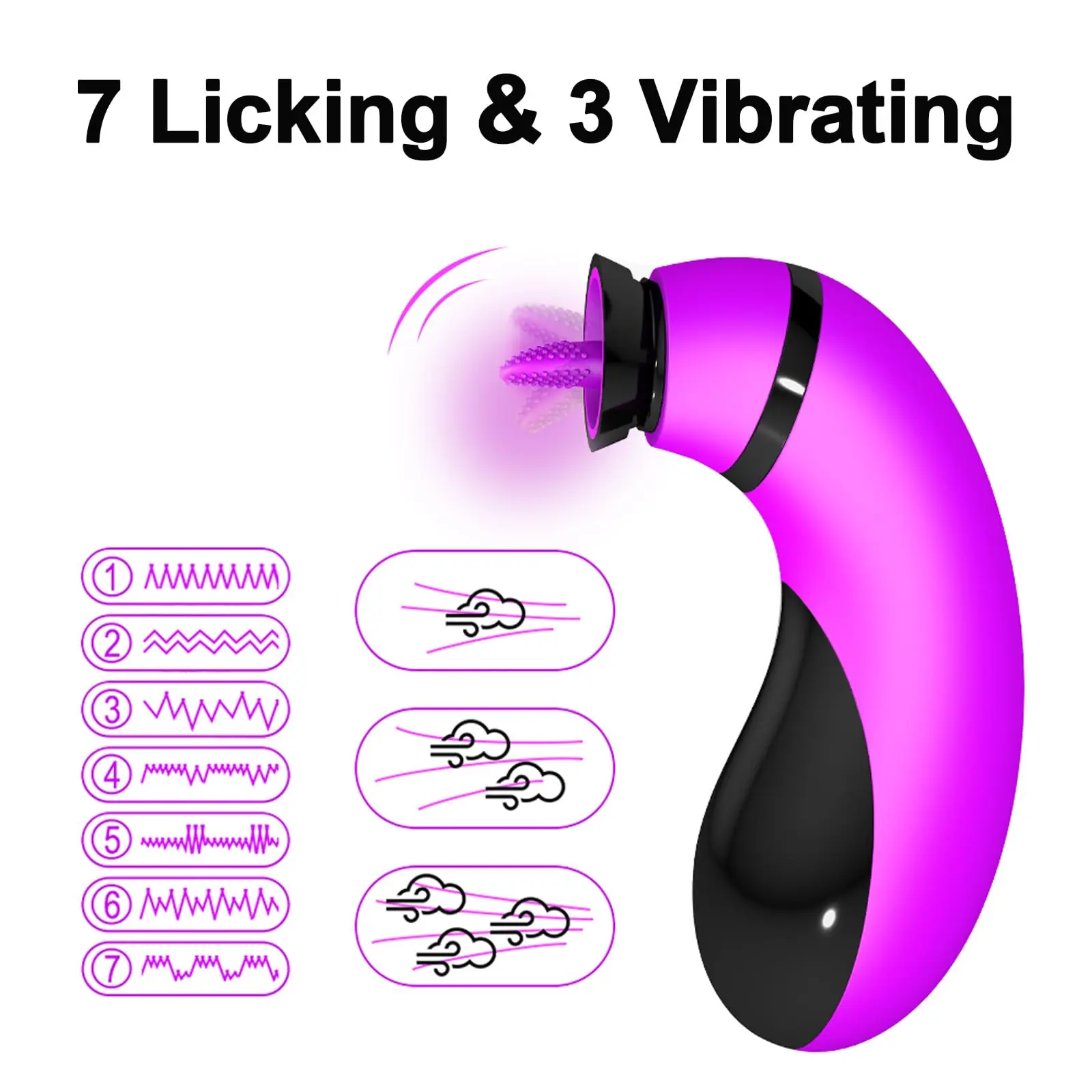 Sex Toys for Women with Suction Cup, 3IN1 Penguin Sucking Vibrator, Nipple Clitoral Stimulator Adult Toys, 7 Sucking 7 Licking