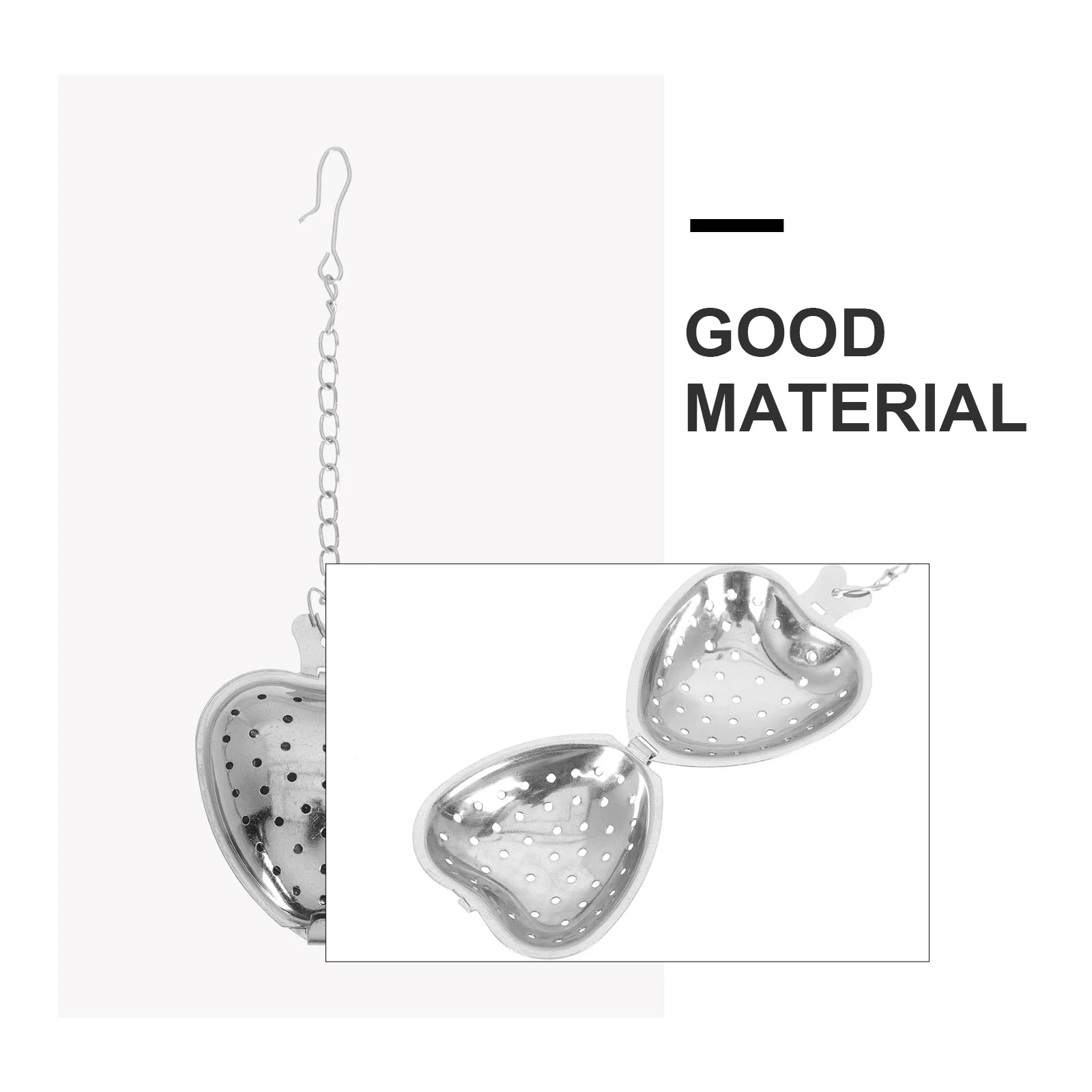 

6pcs Stainless Steel Strainer Heart Shape Hanging Infuser For Loose Leaf Tea Filtering Tool Portable Tea Making Supply
