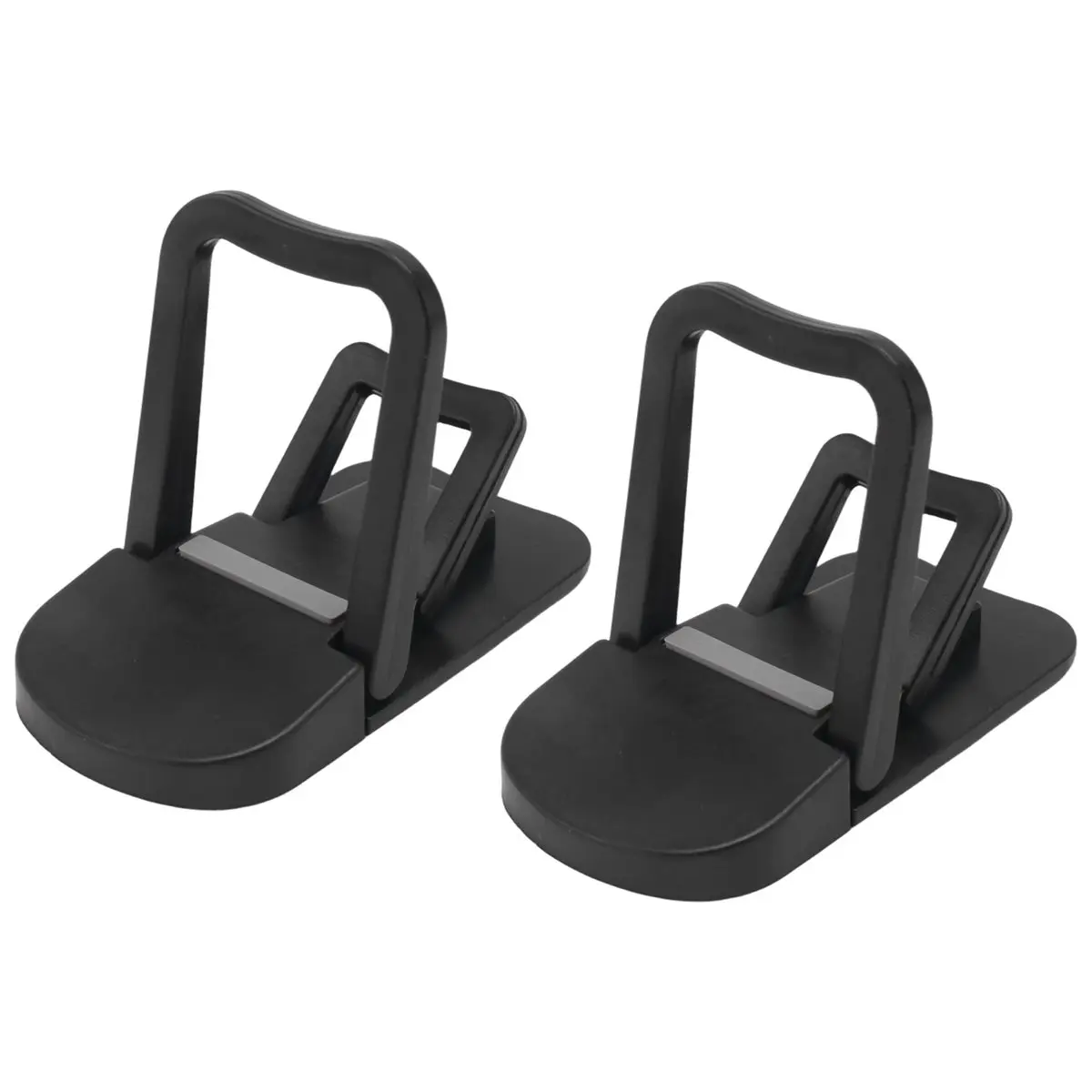 A46U 2Pcs Portable Laptop Stand Computer Riser Lift Self-Adhesive Foldable Invisible Notebook Adjustable Height Stand Black
