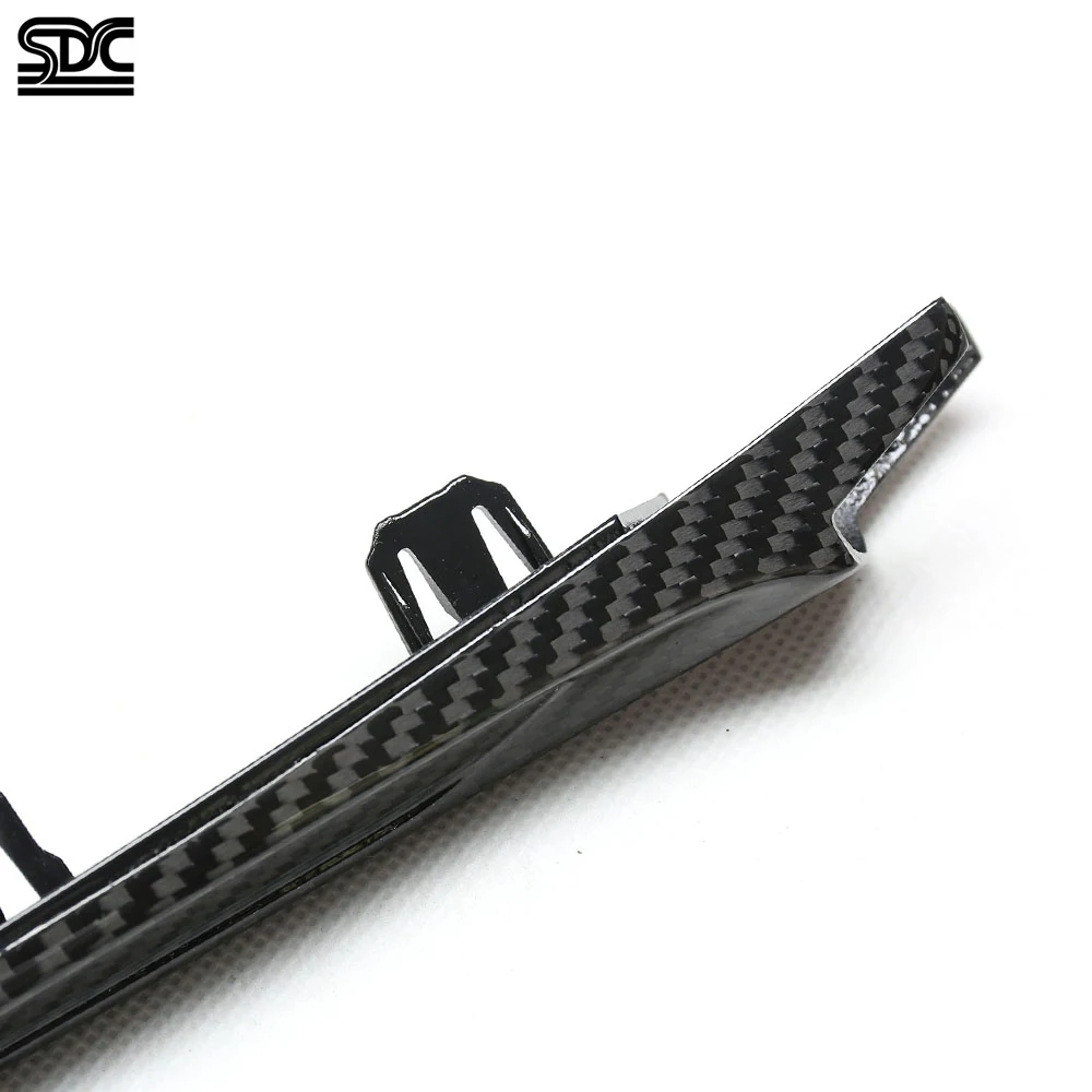 حقيقي الجاف الكربون الجانب الحاجز الزخارف استبدال لسيارات BMW M3 F80 M4 F82 F83 2014-2018 المنافسة الجبهة الحاجز غطاء إطاري 2 قطعة/المجموعة #5