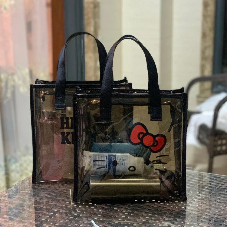 Sanrio Hello Kitty Tote Case borsa cosmetica borsa da toilette di grande capacità borsa da viaggio portatile per ragazze borsa da lavaggio