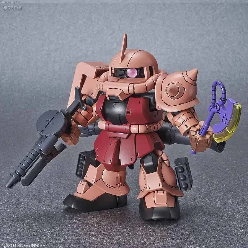 Bandai Original  SDCS UNICORN GUNBAM ZAKU Anime Action Figure Assembly Model Toys Collectible Model Ornaments Gifts For Children