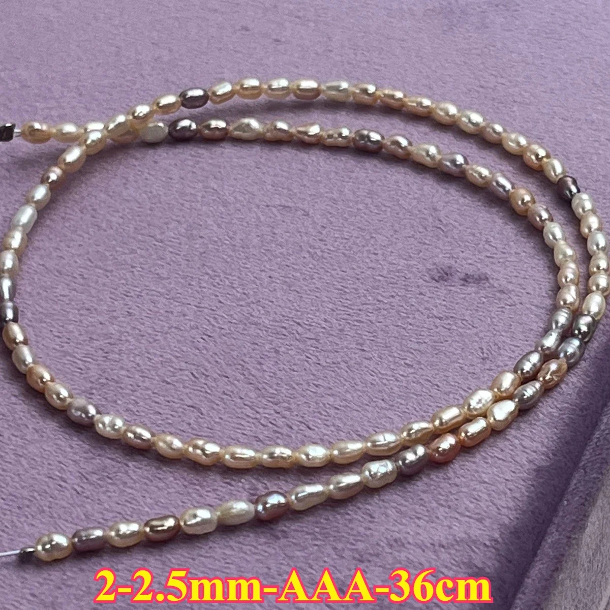 2-2.5mm AAA Natural Freshwater Pearl Mixed Candy Color Rice Spacer Bead Jewelry Make DIY Necklace Bracelet Women Gift Wedding - Image 5