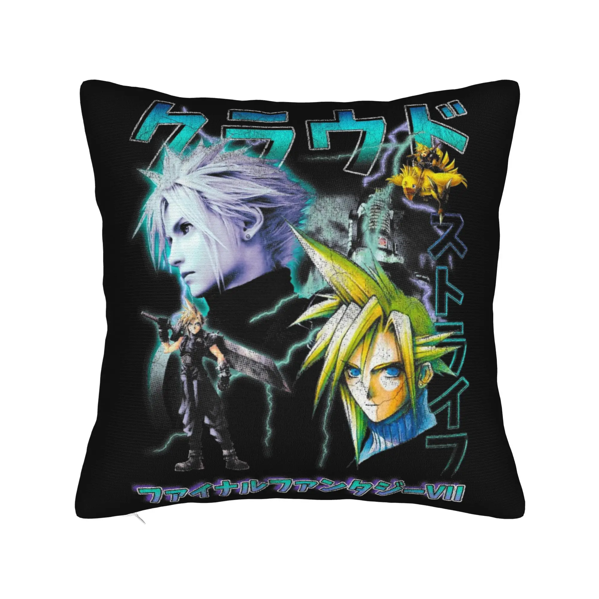 Cloud Strife Final Fantasy 7 Pillowcase Printed Polyester Cushion Cover Gift  Throw Pillow Case Cover Home Wholesale 18