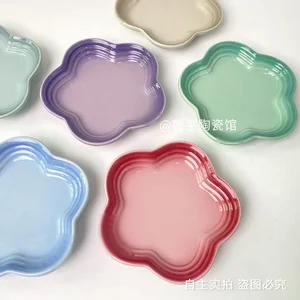 Bir Evcil Hayvan için küçük seramik tabak, Gökkuşağı, Erik Çiçeği, 6", 15 cm, Çiçek Şeklinde Söğüt Tabağı, Kademeli Başak Kemiği, Tabak, Yemek Takımı İlk 10 satış-seramik rengi - №10
