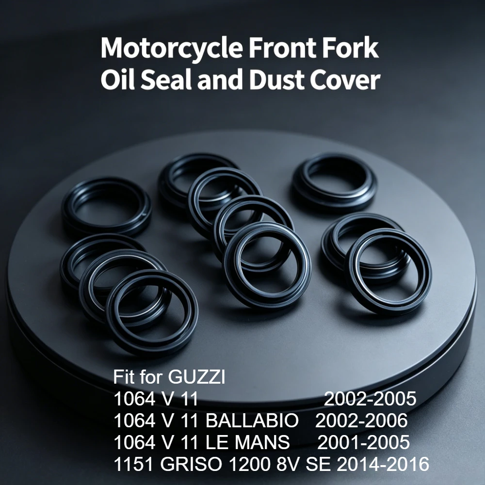 2/4/8pc 43x54x11 43 54 11 Motorcycle Front Fork Oil Seal Dust Seal 43*54*11 For GUZZI 1064 V 11 BALLABIO 1151 GRISO 1200 8V SE