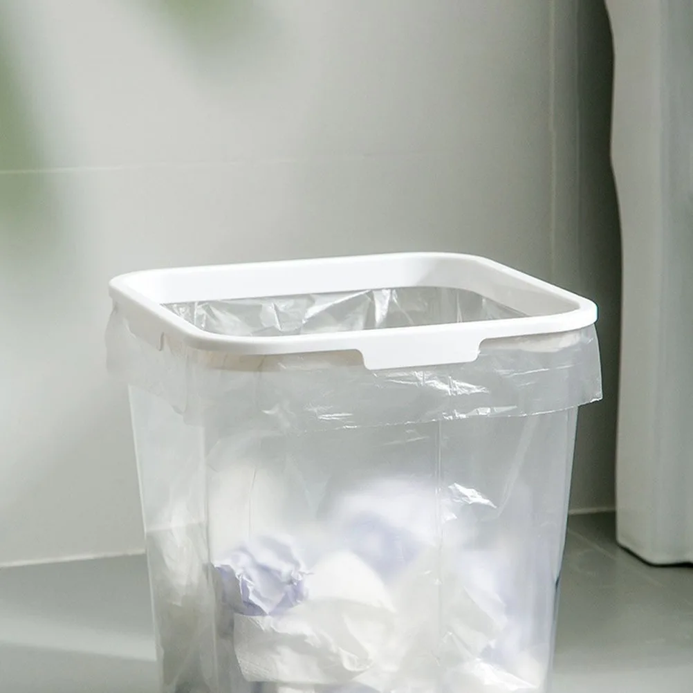 

1Pcs Square Transparent Trash Can Large Capacity Household Office Kitchen Bathroom Waste Container Household Trash Can