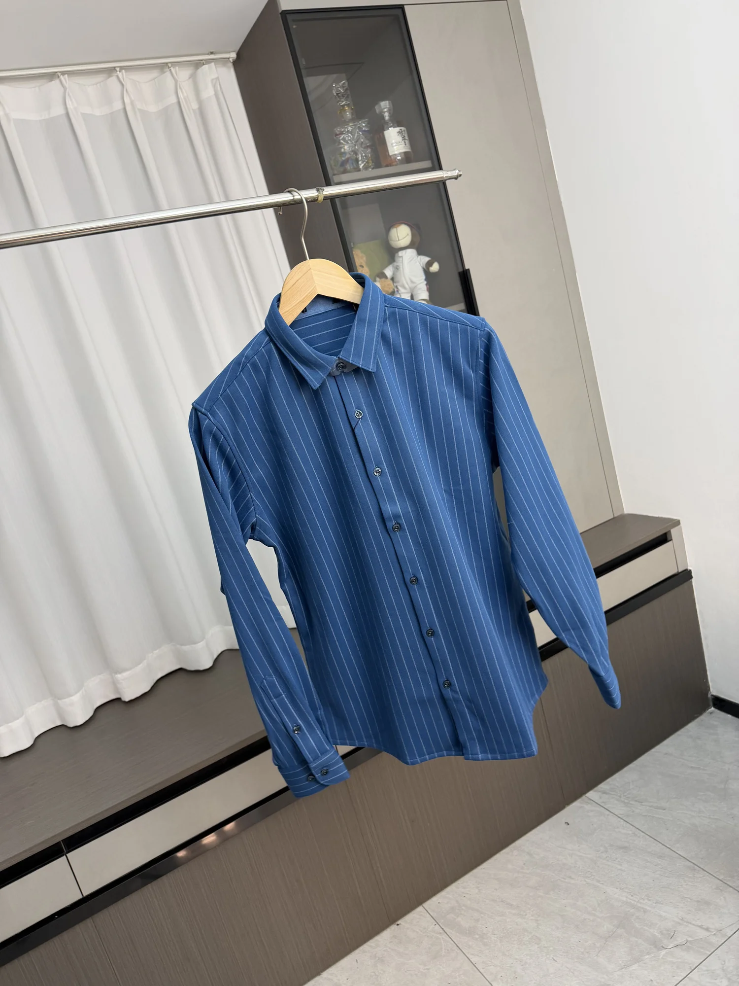 

Удобная утепленная мужская повседневная рубашка с длинным рукавом, теплая, модная, приталенного кроя, из смесового полиэстера, зимняя