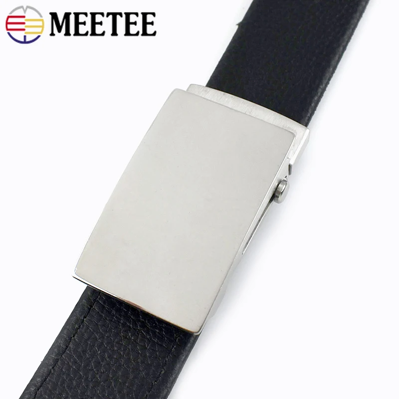 Meetee-ステンレス鋼の自転車ベルト,1ピース,36mm/39mm,自動バックル,ファッショナブルなカジュアルベルト,アクセサリー