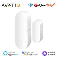 AVATTO Tuya ZigBee/WiFi Door Sensor Smart Door Open/Closed Wireless Detectors Wifi Window Sensor APP Work With Alexa Google Home