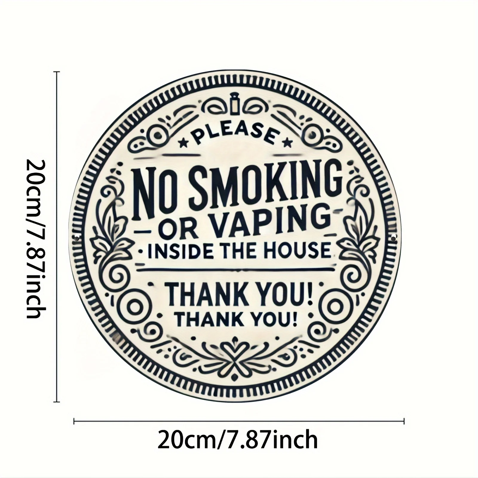 2D flach, 1 Stück Vintage „No – Vape Decoration Bewertung und Preis