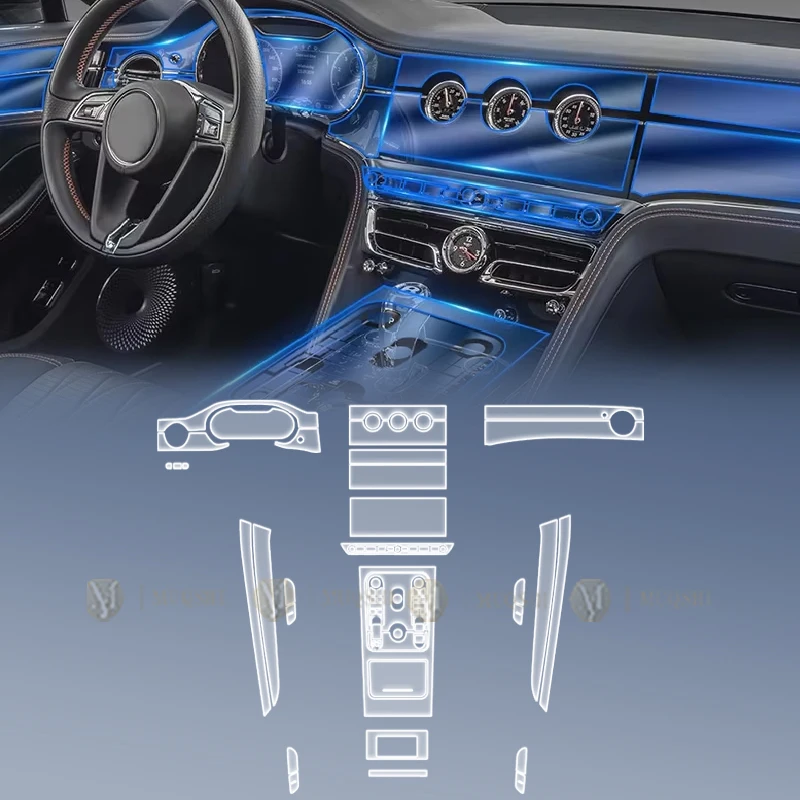 

For Bentley Flying Spur 2020-2023 Car Interior Film Dashboard piano board Shift center console Anti-scratch transparent TPU
