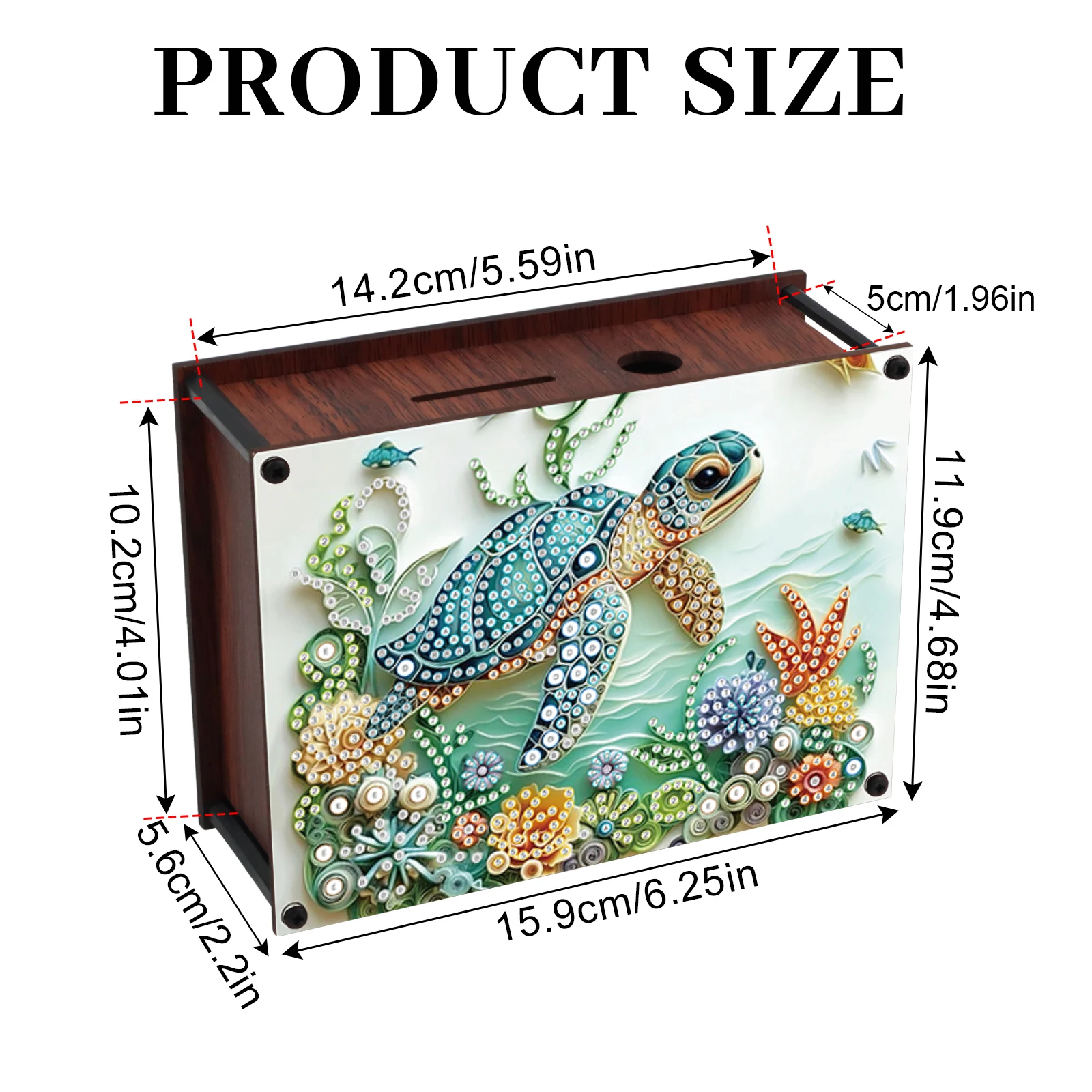 Diamond Art Painting Piggy Bank Kits,Animal theme Special Shaped Diamond woodiness Money Box,Handmade Desktop Decoration Gift