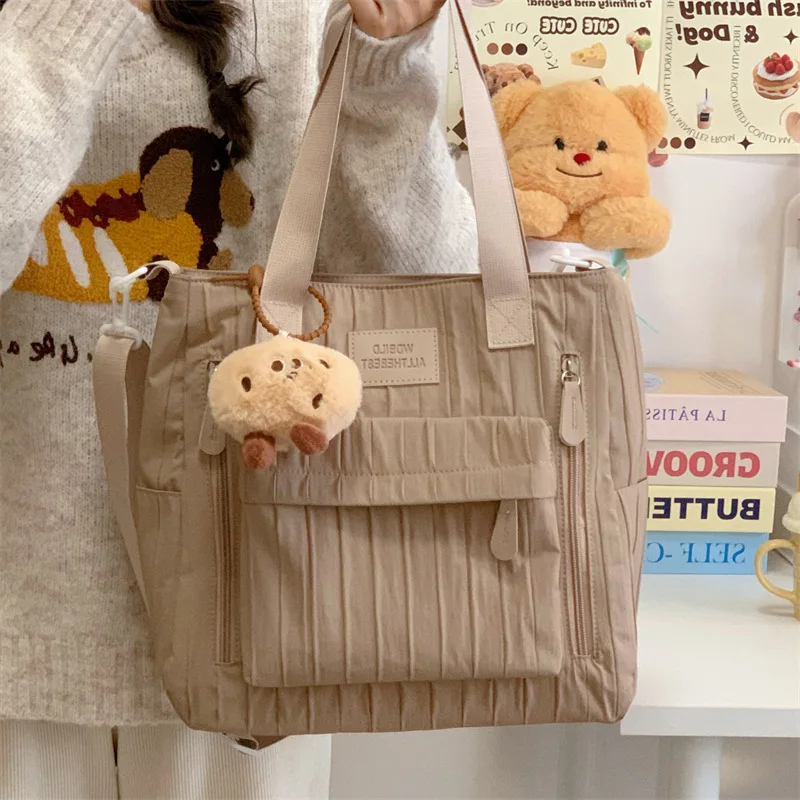 

Stylish Tote Bag for Women Lightweight Casual Large Capacity Crossbody Designer Luxury Bag Sweet School Handbag for Students