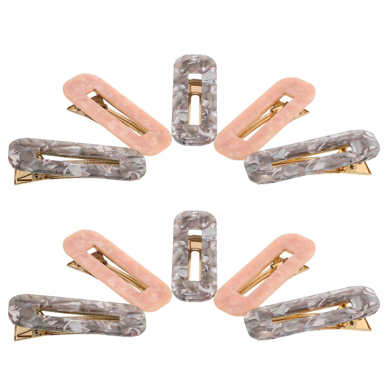 

8Pcs Acetate Rectangle Duckbill Hair Clips Hair Styling Barrettes Non-Slip Hairpins for Women Versatile Accessories