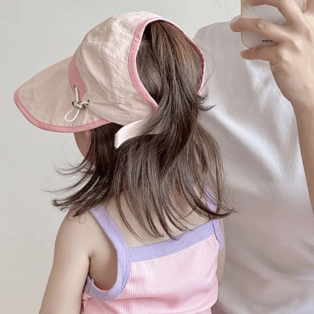 

Korean Style Candy Color Bucket Hat Solid Color Quick-dry Summer Kid Sunhat Shading Hat Anti-UV Sun Hat Children's Empty Top Cap
