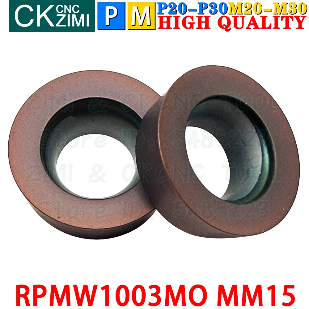 RPMW1003MO MM15 RPMW 1003 MO MM15 R5 RCMT RPMW1003 إدراج كربيد إدراج طحن الجولة طحن الوجه أدوات فهرسة أداة مخرطة معدنية باستخدام الحاسب الآلي