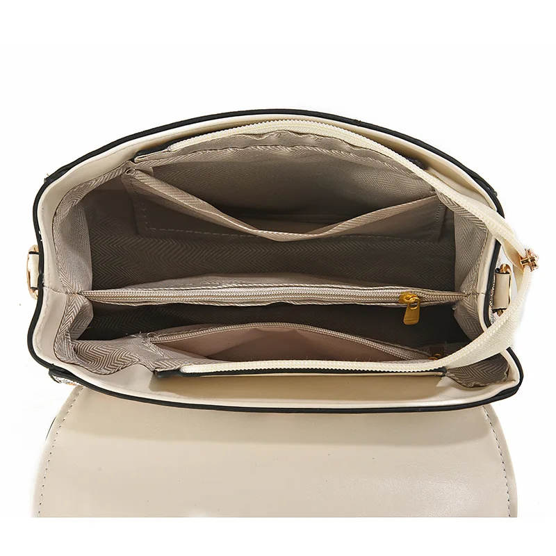 2025 Nouveau sac à main de style ethnique pour femme ; Sac pour femme de mode d'été ; Bandoulière à bandoulière simple bloquant les couleurs