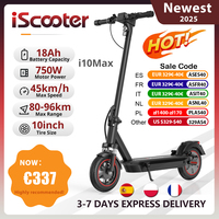 iScooter i10max Electric Scooter 18Ah Battery Foldable e scooter App Control 750w Adult Electric kick Scooter 80-96km Range
