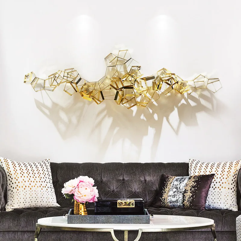 

Bedroom Sofa Background Wall Decoration Pendant Restaurant Metal Wall Decoration Model Room Wall Hanging Wrought Iron Wall