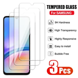 3Pcs Full Tempered Glass For Samsung Galaxy A05 A15 A25 A35 A55 Screen Protector A04 A14 A24 A34 A54 F04 F14 F34 F54 Glass Film