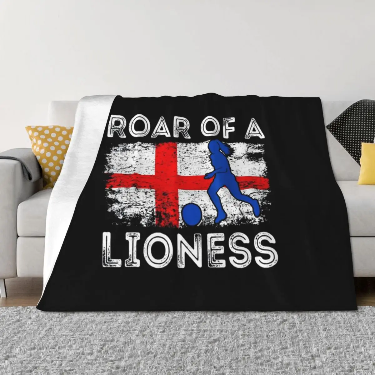 

England Women Football Soccer Lioness Throw Blanket For Sofa Thin Weighted Luxury Thicken Designers Blankets