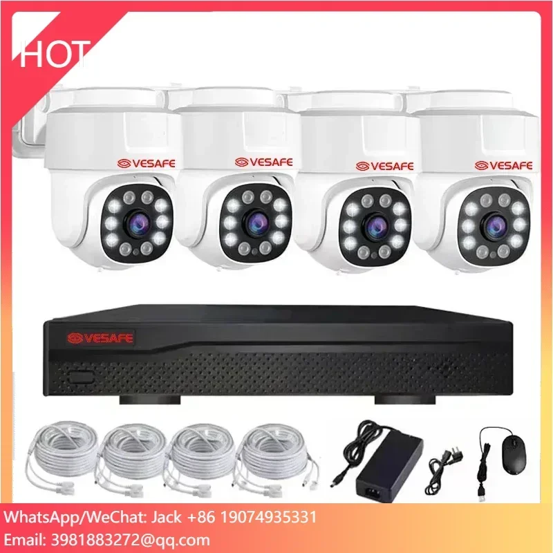 

VESAFE Security Camera System 4K 8MP 5mp Cctv Ip Poe NVR Home 4 Channel 8ch Security Surveillance Camera System