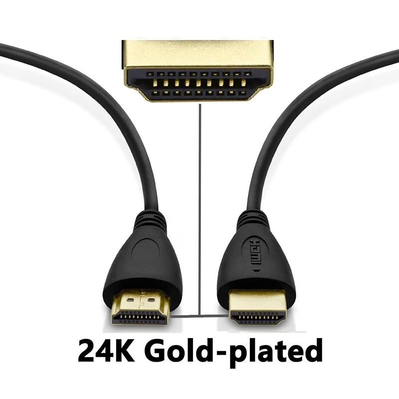 Kabel HDMI o wysokiej rozdzielczości 0.5m 1m 1.5m 2m 3m HDMI męski na męski kabel pozłacany 1.4 4K 1080P 3D kable kabel wideo