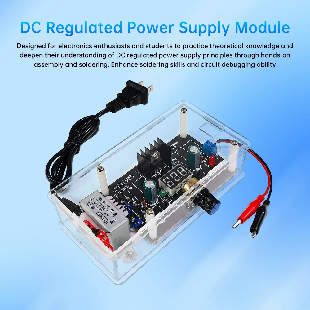 LM317 قابل للتعديل إمدادات الطاقة لتقوم بها بنفسك عدة DC-DC الجهد وحدة منظم الجهد مكون لحام الالكترونيات عدة لحام التدريب #6