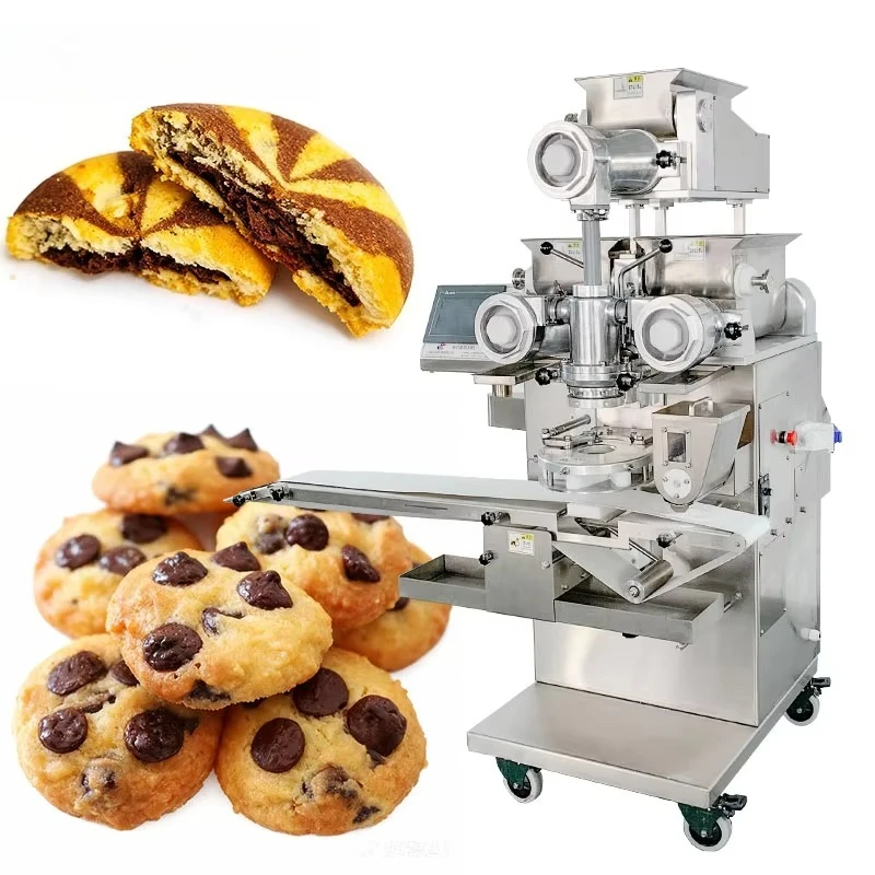Automatic Two-color Chocolate Cookie Making Machine 220V New Continuous Dough Forming Equipment Multifunctional Industrial