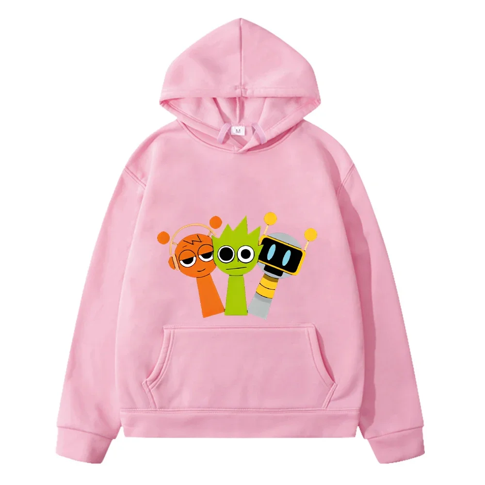 

Kawaii Sprunki print anime hoodie Fleece Sweatshirt jacket y2k sudadera Sprunki Autumn hoodies boy Pullover kids clothes girls