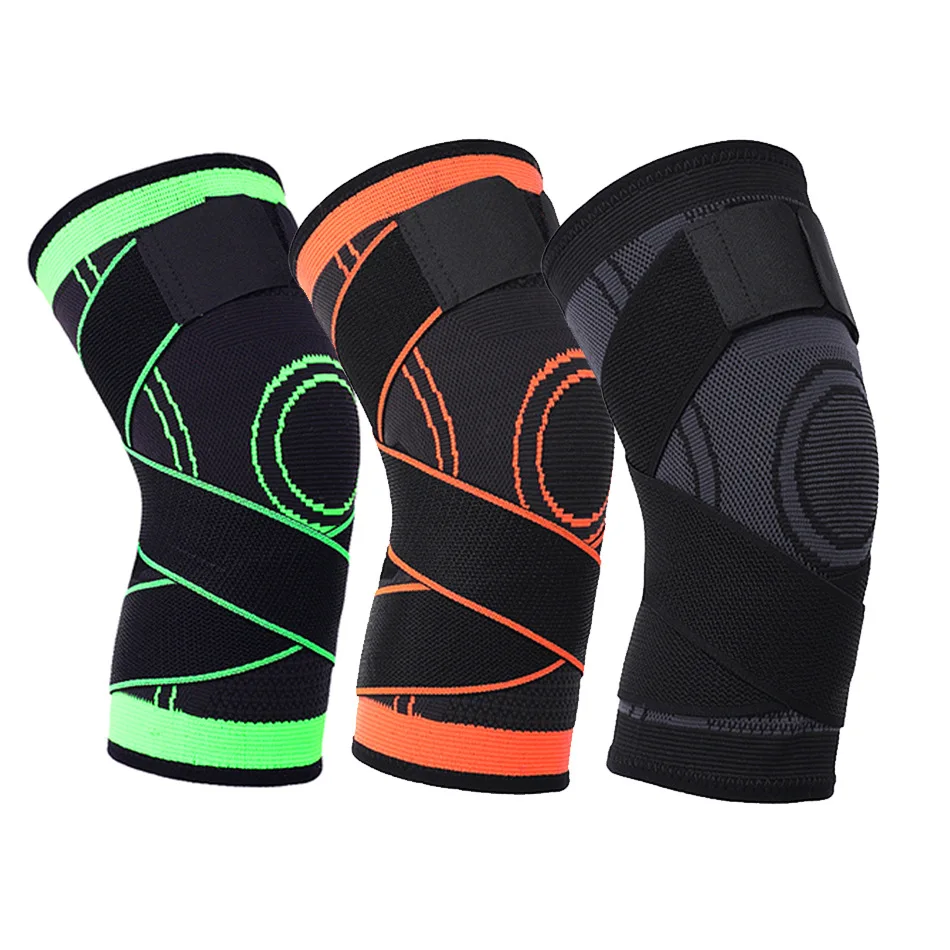 2pcs Knee Pads Sports Pressurized Elastic Kneepad Support Fitness Basketball Volleyball Brace Medical Arthritis Joints Protector