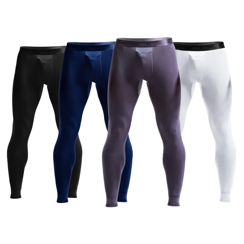 

Мужское нижнее белье из тонкого хлопка Long Johns, мужские леггинсы с поддержкой мошонки, одиночные теплые брюки на весну и осень-зиму