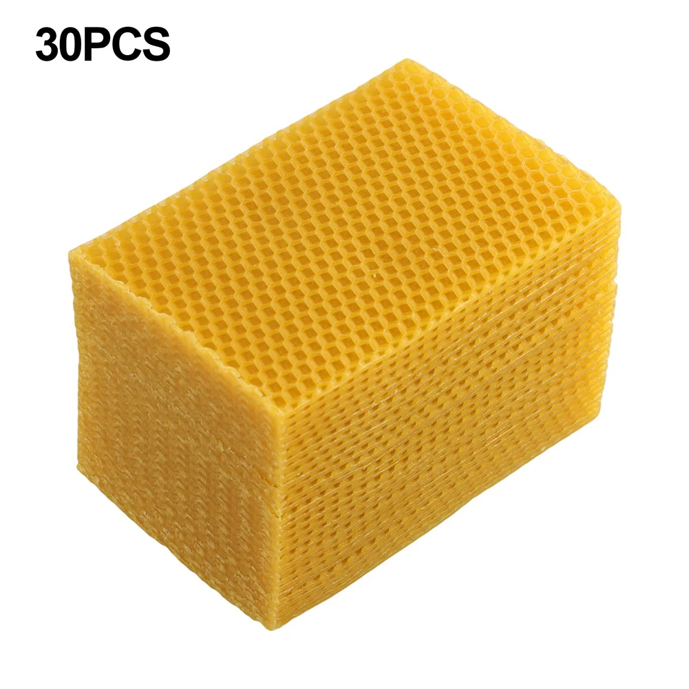 30pcs Beehive Foundation Bee Wax Foundation Sheets Paper Beehive Wax Frames Base Sheets Bee Comb Honey Beekeeping Tool