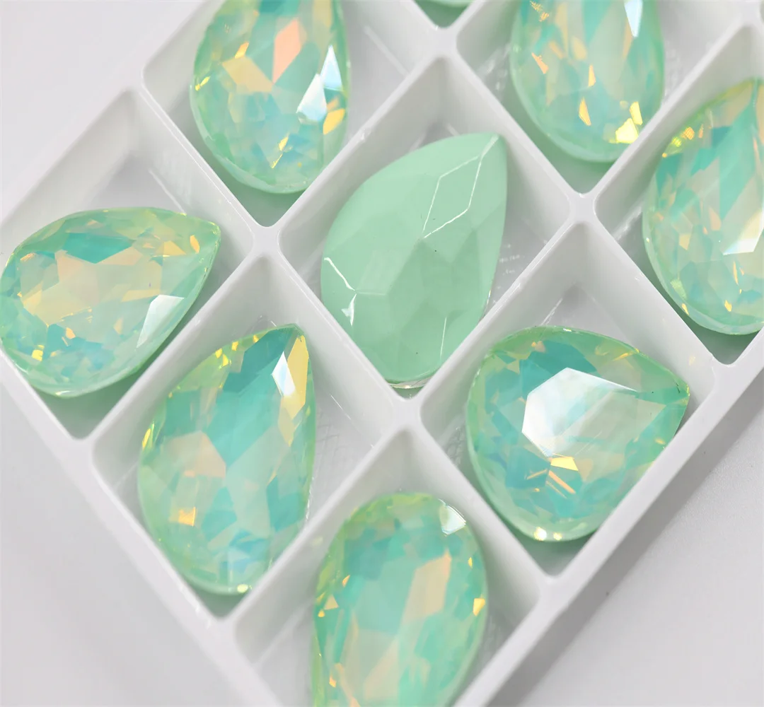 Großhandel Glitzer Strass Glasperlen Pointback Tropfen Kristallsteine machen Kunsthandwerk Juwelen Dekoration Diamanten Handarbeiten