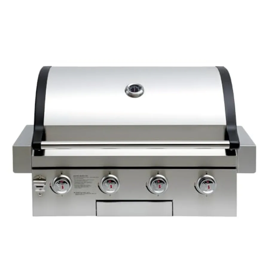 

30 Inch Built-in BBQ Gas Grill NG/LPG Convertible 4-Burner Outdoor Kitchen Gas/Propane Grill with Griddle Combo in Stainless St