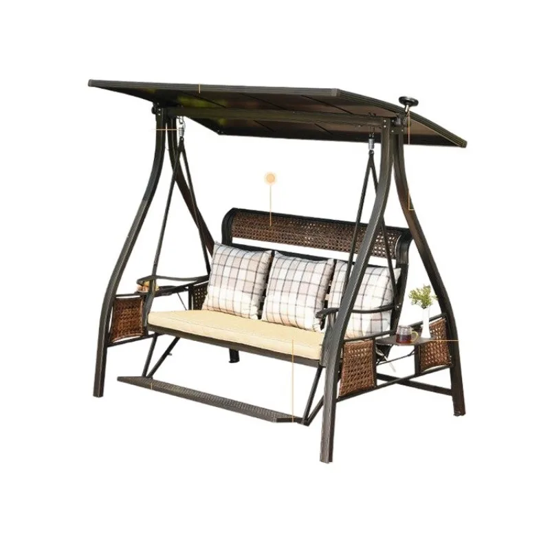 

Swing courtyard garden leisure open-air balcony solar double cradle chair home terrace outdoor hanging chair