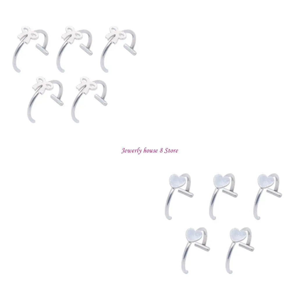 

Imitation Lip Rings Stainless Steel Body Jewelry Without Piercing Comfortable Wear for Dances Party Supplies