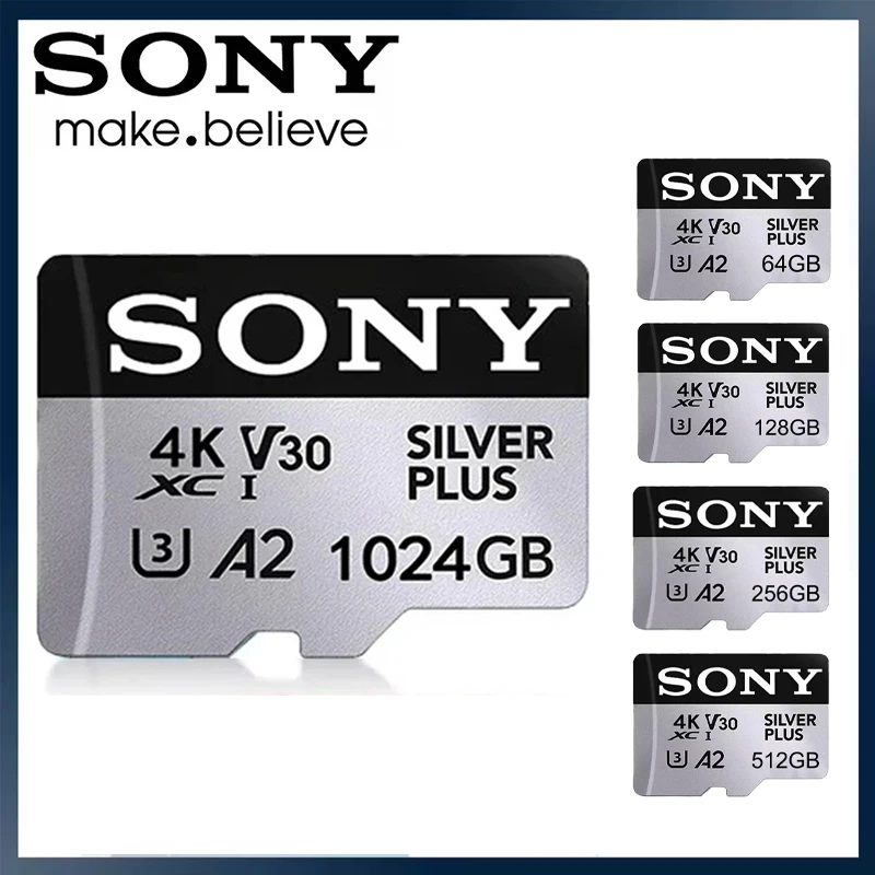 

Sony Original Micro SD Card 128GB 512GB 1024GB SD Memory Card Class 10 High Speed Memory Card for Phone Camera Tablet