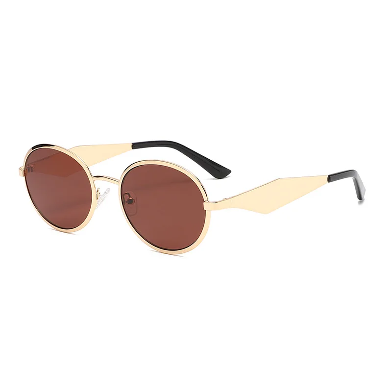 

3667 Fashion Oval Sunglasses for Men Women, Vintage Retro Stylish Metal Sun Glasses, Premium Personalized Round Shades 605529