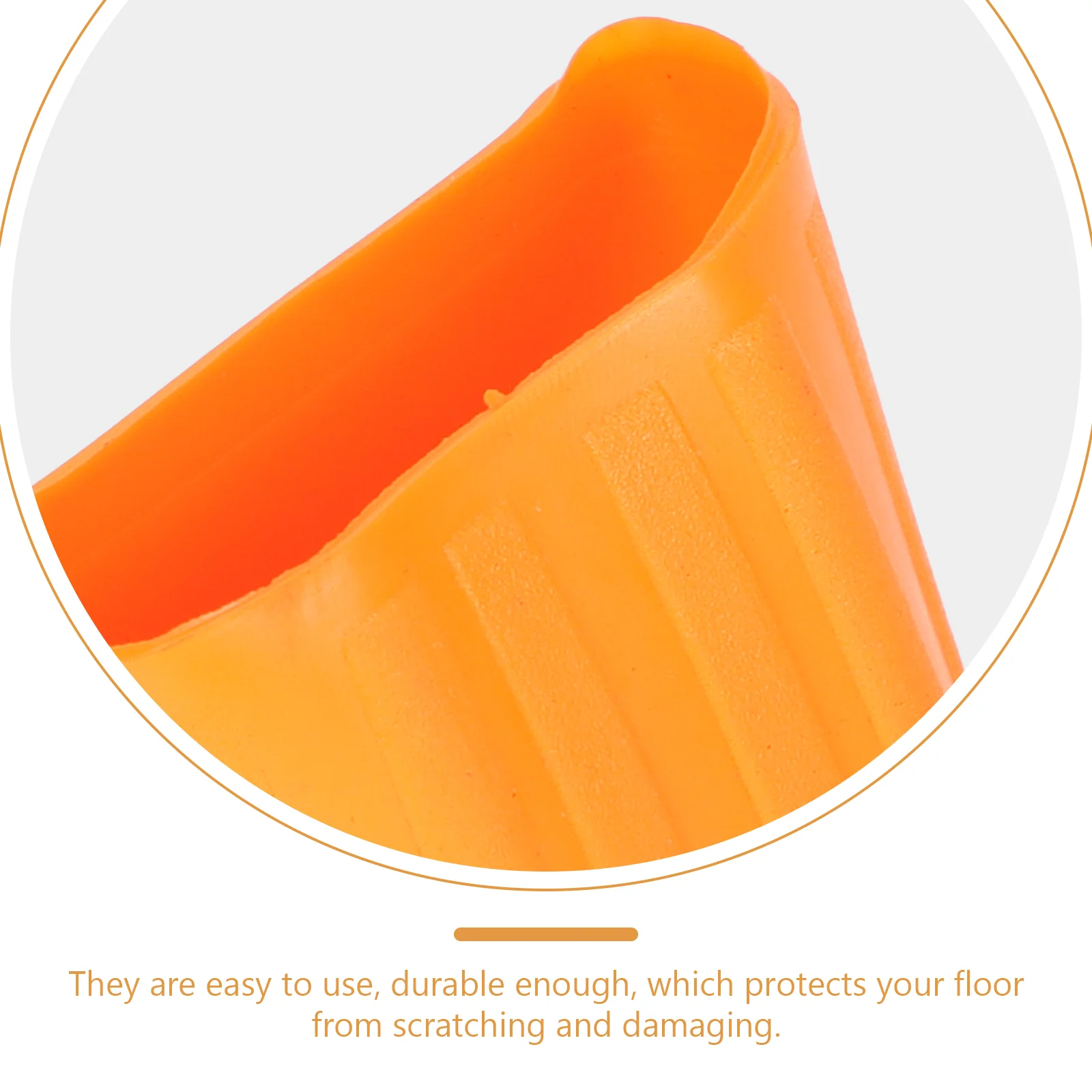 4 Pcs Ladders for Home Foot Cover Replacement Pad Leg Caps Safety Mask Plastic Feet Accessories Orange