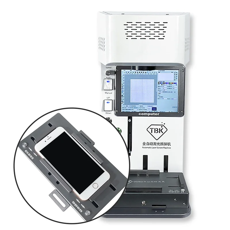 MEJOR PRECIO TBK 958A 958B Máquina de marcado de grabado y corte láser para IPhone, máquina separadora de marco removedor de vidrio trasero