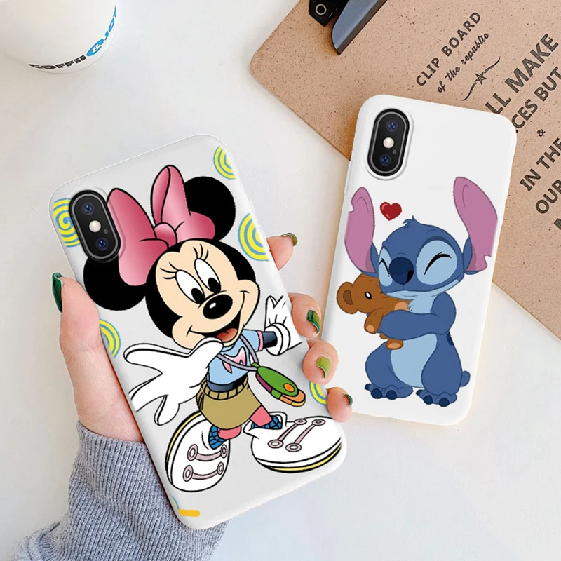 Phone Case for iPhone X XS Max 10 Cartoon Stitch Daisy Duck Mouse for iphonex XR Funda Back Cover Silicone TPU Printed Shell